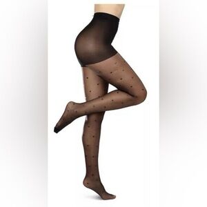 MeMoi HEART SHEER NYLON TIGHTS $24 IN STORES SZ S/M IN ORIGINAL PACKAGE